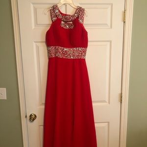 Red formal dress